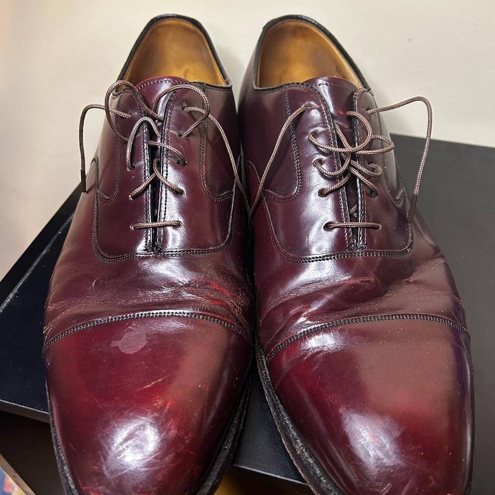 Johnston & Murphy Deep Burgundy Oxfords